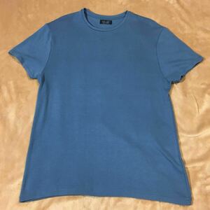 ザラ ZARA ニットTシャツ ブルーグレー系 サイズL 古着