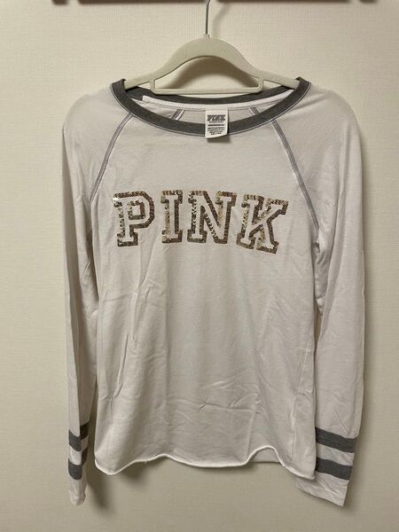 PINK VICTORIA'S SECRET トップス ロングTシャツ XSサイズ