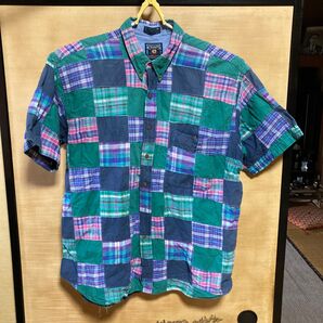 XL 90's CHAPS Patchwork Shirt 古着 us古着 半袖シャツ ラルフローレン パッチワークシャツ