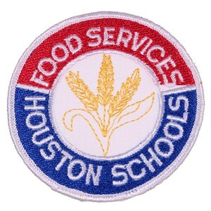 MH188 FOOD SERVICES HOUSTON SCHOOLS 丸形 ワッペン パッチ ロゴ エンブレム アメリカ 米国 輸入雑貨
