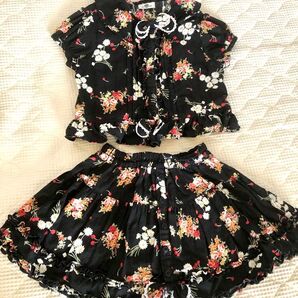 セットアップ 花柄