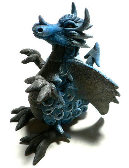 Display item clearance ◆ Handmade wooden dragon [Bahamut] figurine object, only one piece ◆ In-store display, Artwork, Sculpture, object, object