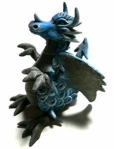 Art hand Auction Display item clearance ◆ Handmade wooden dragon [Bahamut] figurine object, only one piece ◆ In-store display, Artwork, Sculpture, object, object