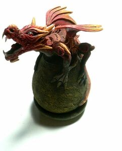 Art hand Auction Display item clearance ◆ Handmade wooden dragon [Salamander] incense holder ornament object 1 piece only ◆ In-store display, Artwork, Sculpture, object, object