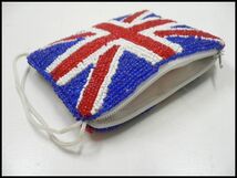 新品 在庫処分★ハンドメイド ビーズ コインケース小銭入れ小物入れ/イギリス国旗/定価より50%OFF_画像3