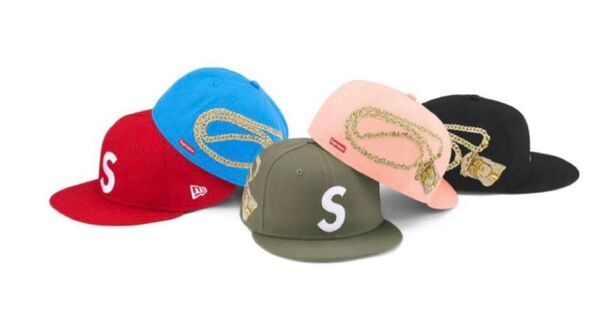 Supreme S Logo New Era サイズ:7 3/4 2個 red black 赤 黒 シュプリーム キャップ 帽子