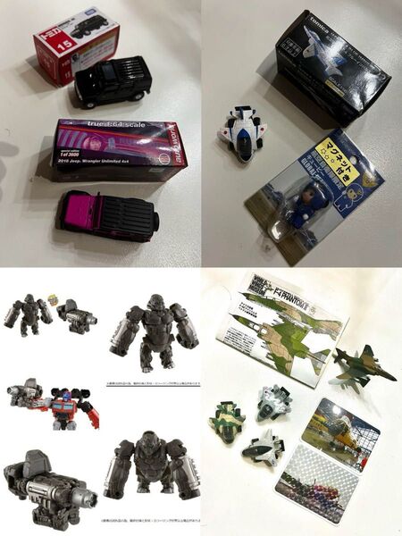 ブルーインパルス戦闘機ハマージープjeepトランスフォーマーf4 12点セット