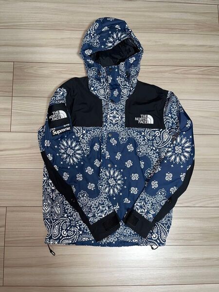 SUPREME North Facebandanaマウンテンパーカー14awシュプリームノースフェイスバンダナ