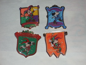 * Tokyo Disney Land *15 anniversary distribution pin *4 piece set *