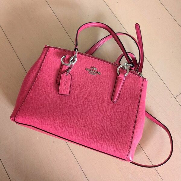COACH ショルダーバック ハンド ショッキングピンク 2WAY