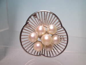 *SILVERbook@ pearl . decoration. design brooch 8,73g