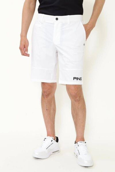 新品正規品 ピン アパレル PING ゴルフ Lサイズ 撥水 ハーフパンツ ホワイト ストレッチ 送料無料