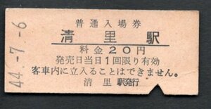 （小海線）清里駅２０円