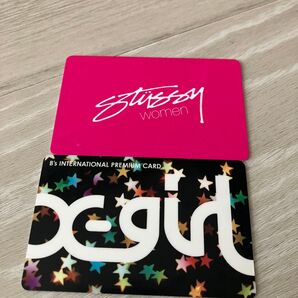 昔の会員カードstiussy &X-girl