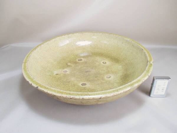 G062*陶磁器* ヴィンテージ 大皿 1点 /34センチ /無銘 /古物【送料込】
