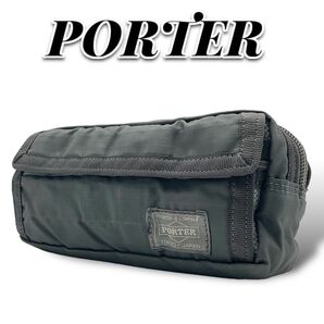 美品 PORTER ポーター 吉田カバン ミニポーチ ナイロン ブラック