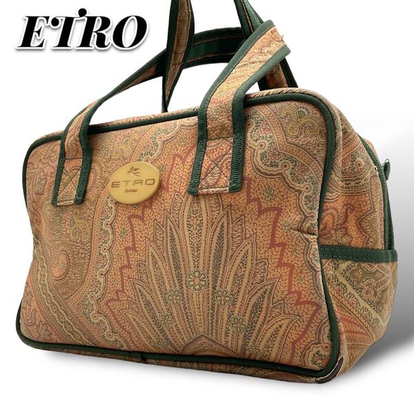ETRO エトロ ハンドバッグ ミニボストンバッグ ペイズリー柄 ナイロン