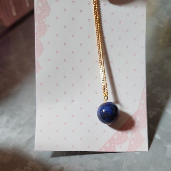 ハンドメイド ネックレス ラピスラズリ