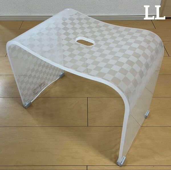 お得◎新品未使用 アクリル バスチェア センコー チェッカー LL アイボリー