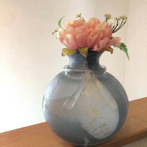 亀井ガラス Kamei glas 花瓶 フラワーベース NH7003 カメイガラス 本金使用