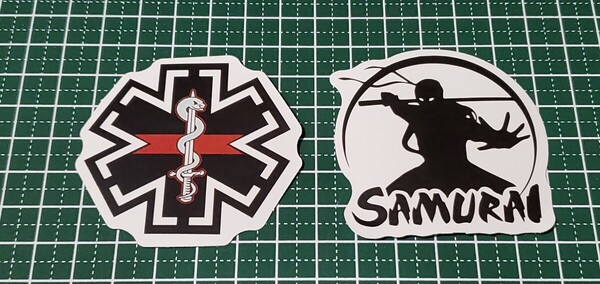 防水 カーステッカー バイクステッカー スマホステッカー シール 面白 ジョーク 侍 SAMURAI