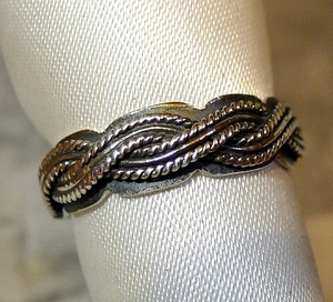 SR1796 ring silver 925. ring 10.5 number rope design free shipping 