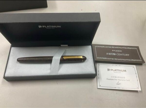 プラチナ PLATINUM ♯3776センチュリー 赤ブライヤー ペン先F 2022年4月廃番 入手困難 筆記具