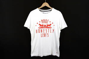 【美品】LEVI'S Tシャツ S ホワイト 白 MADE HONESTLY LEVI'S 半袖 STANDARD FIT リーバイス LEVIS