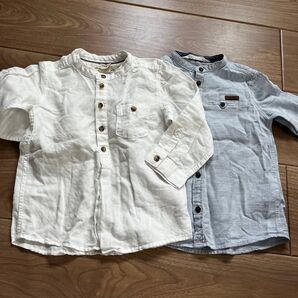 H&M 90 95 長袖シャツ 兄弟 おそろい