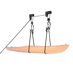 0 free shipping canoe boat kayak hoist pulley system accessory storage hoist garage ceiling mount lift ladder rack [a1600]