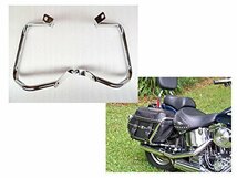 〇送料無料 高品質 サドルバッグガード レールクラッシュバー for Harley Softail FLST FLSTC FXST2000-2012 2001 2002 2003 2004【a1822】_画像1