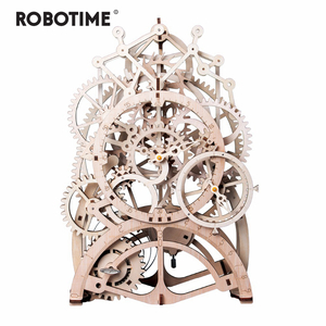 0 free shipping Robotime LK501 wooden model making kit retro Pendulum Clock child adult [a1674]