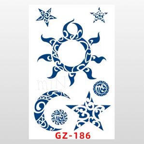 ジャグアタトゥーシール*GZ-186 太陽 月 星