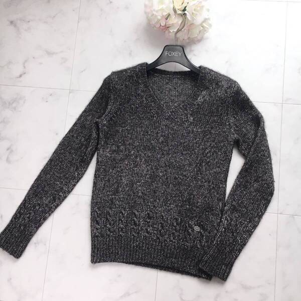 美品 FOXEY フォクシー カシミヤ シルク セーター 送料無料 クリーニング済