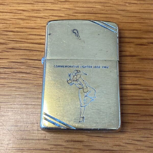 激レア 限定品 コメモラティブ zippo 50周年記念モデル 真鍮 ウィンディ ダイアゴナルライン