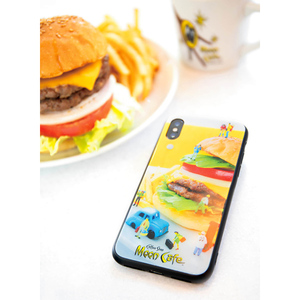 Mooneyes Moon Cafe бампер кейс ремешок отверстие есть iPhone X iPhone XS жесткий чехол кейс покрытие жесткий чехол рукоятка burger 