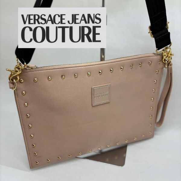 VERSACE JEANS COUTURE 2way ショルダークラッチ ピンク サコッシュ