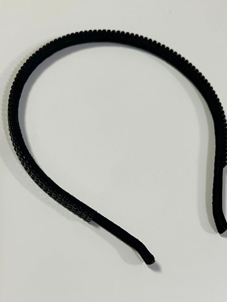 アッカ　ブラック　シンプル　カチューシャ　フランス製