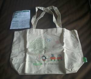 ** Pingu bag green tote bag eko-bag PINGU×MOTTAINAI mister Donut* not for sale * unused **