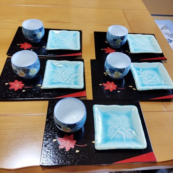 昭和レトロ 湯呑みセット各5客