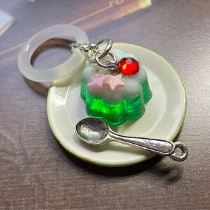 メロンクリームソーダのアンブレラマーカー レジン ハンドメイド