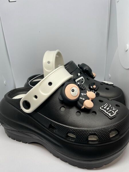 クロックス風 厚底サンダルデコパーツコーデ 新品未使用 軽量で通気性バツグン⑩