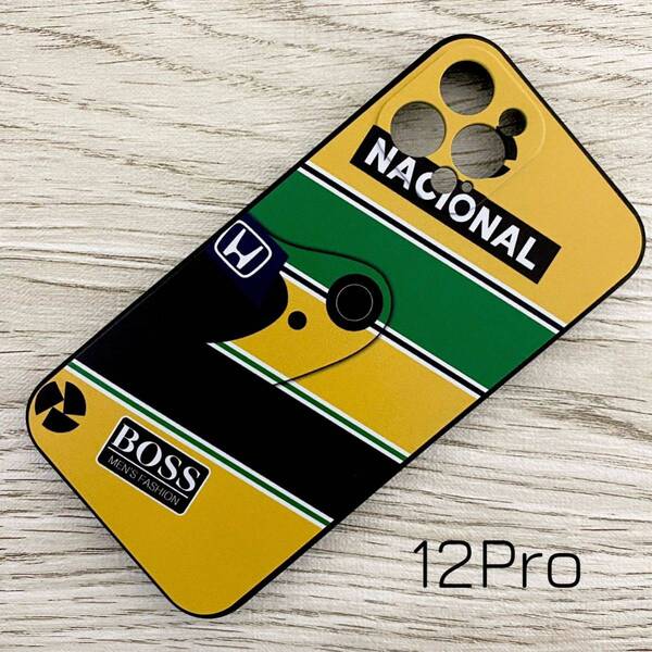 アイルトン・セナ ヘルメット デザイン iPhone 12 Pro ケース F1 マクラーレン ホンダ ブラジル スマホ