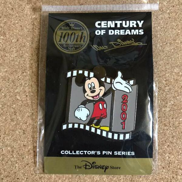 ディズニーストア　ピンバッジ　ミッキー 100th Anniversary★美品