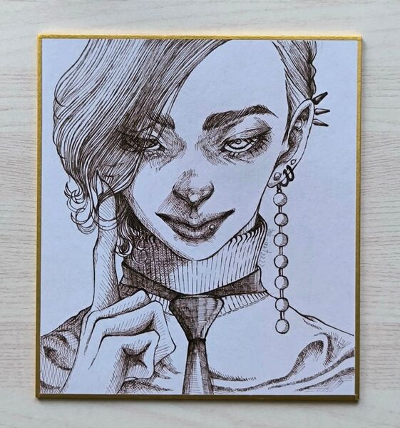 「ヒトツノオモイ」 手描きイラスト 肉筆原画 絵画 ドローイング ペン画
