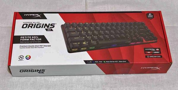 未使用新品 HyperX Alloy Origins 65 ゲーミングキーボード US配列 赤軸