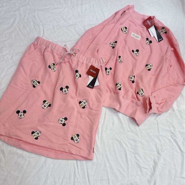 タグ付き 希少/pinkhouseミッキー ピンクハウス ディズニーコラボ スウェット セットアップ ピンク
