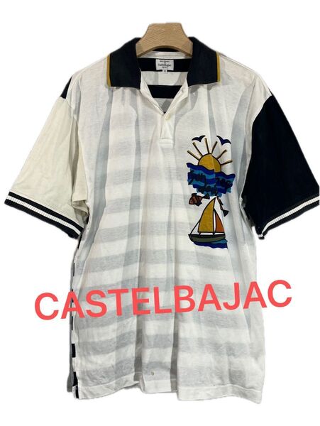 【CASTELBAJAC】カステルバジャック 半袖ポロシャツ 袖カラー切替