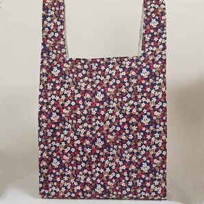★リバティ生地使用★【内容量20%アップ!!大きめエコバッグ】① エコバック カレンズチョイス 秋物 花柄 サブバッグ
