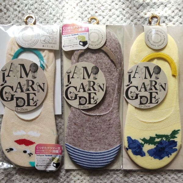 くつすたグラマー賞 JAMGARNDE フットカバー 靴下 カバーソックス ソックス 浅履きソックス 3点セット